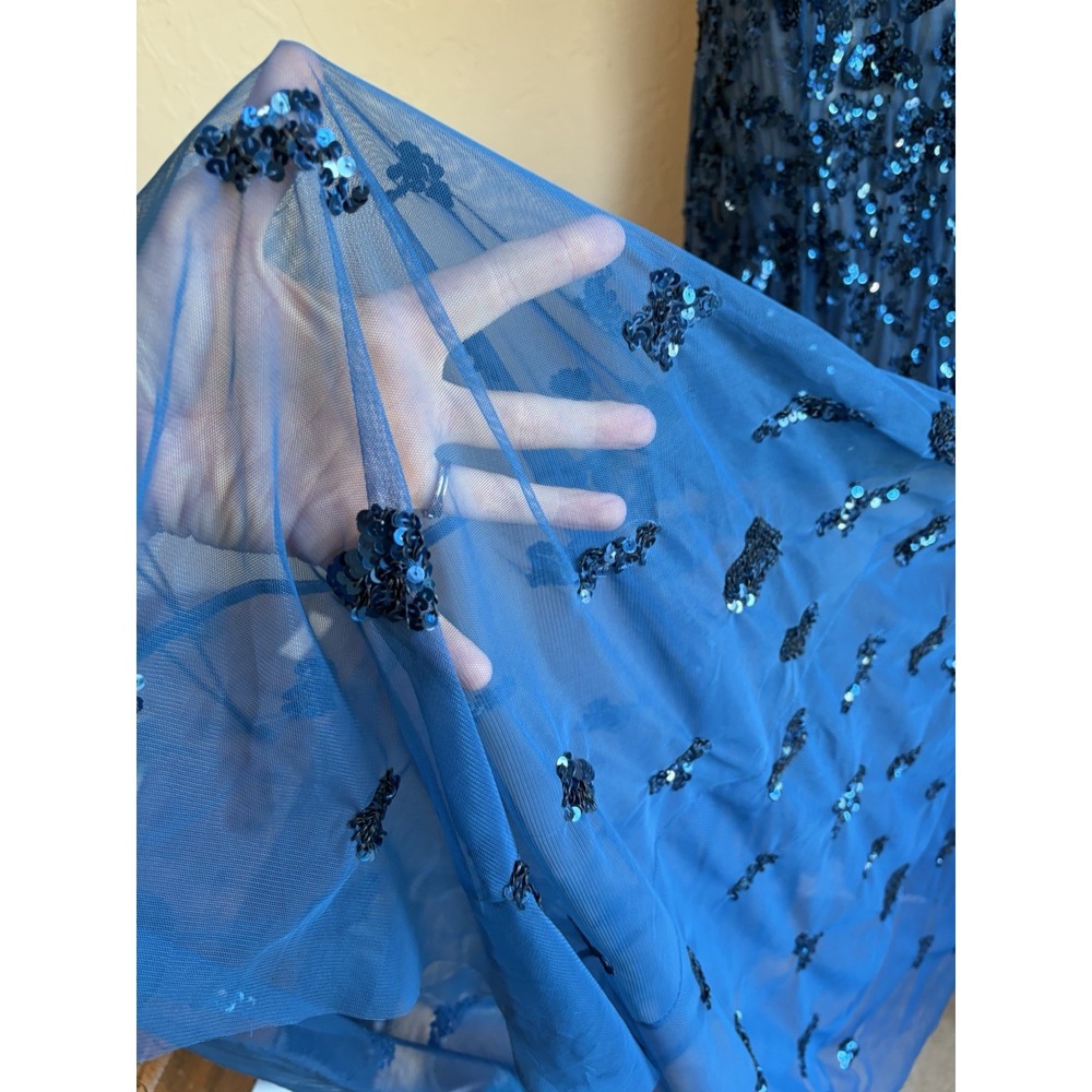 Vintage Y2K Cache Strapless Sequin Mermaid Gown 8 Formal Dress Romantic Tulle - Picture 7 of 11